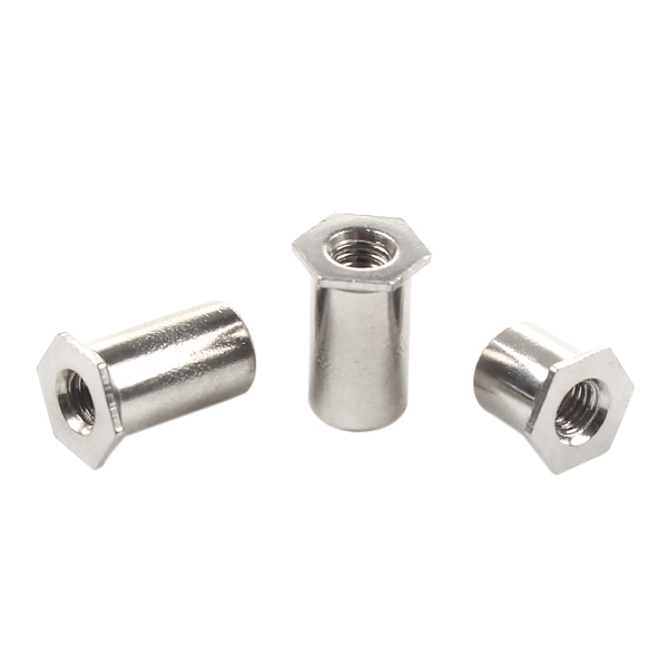 SOS acier inoxydable 304 trou traversant filet&eacute; t&ecirc;te hexagonale plate entretoise auto-agrippante pour t&ocirc;le